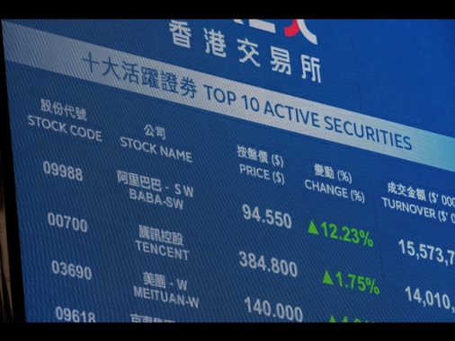 Borsa: in Asia tonfo dello Shenzhen e corre Hong Kong