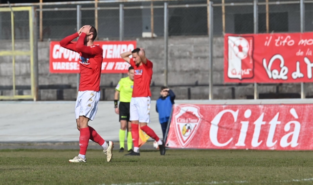 Il Varese fermato in casa sul pareggio dall’Asti (Foto Stefano Benvegnù)