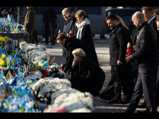 Allerta aerea a Kiev durante visita dei leader occidentali