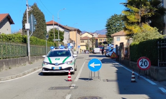 Il tratto di strada dove si è verificata la rottura del tubo di gas