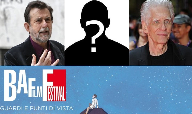 In alto Nanni Moretti e David Cronenberg, tra loro potrebbe inserirsi il misterioso Mister X. Il BA Film Festival punta a un rilancio in grande stile (Redazione)