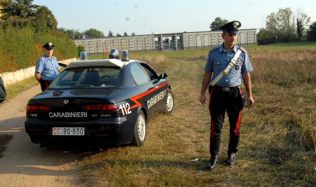 I carabinieri all’epoca sul luogo dell’omicidio