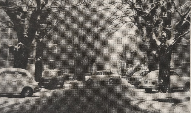 Varese sotto la neve il 13 marzo 1976 pubblicata sulla Prealpina dell’epoca