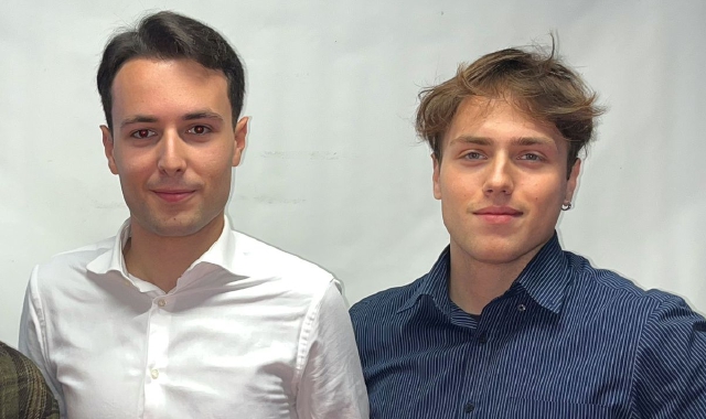 Francesco Pio Miceli, referente Network Giovani e Mike Ernesto Ciraci, studente dell’Università dell’Insubria e aderente al Network Giovani