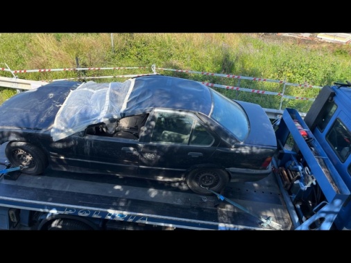 34 anni dopo rilievi Polizia su luogo omicidio Scopelliti