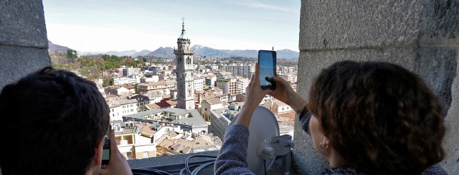 Sulla Torre civica per ammirare Varese dall'alto