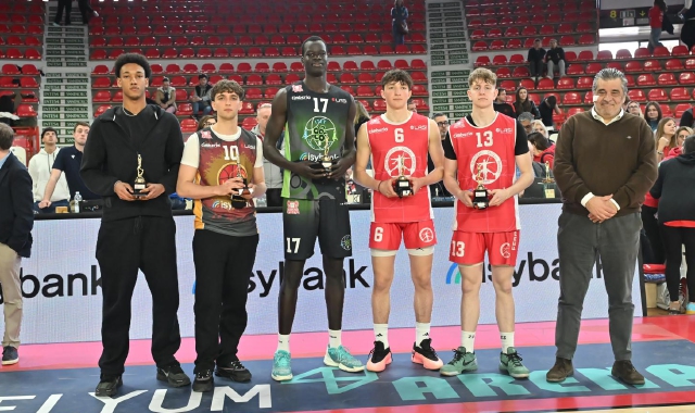 Il quintetto ideale del torneo  (foto Stefano Benvegnù)