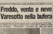 Trentaquattro anni fa la bufera di neve