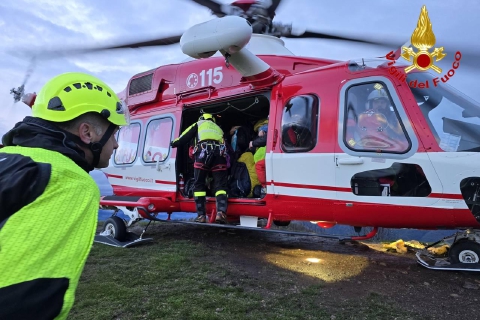Scout bloccati sul Monte Boletto: salvati in elicottero