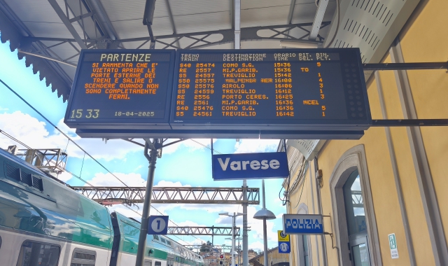 Il tabellone coi ritardi