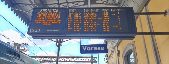 Varese: guasto a Milano, treni in ritardo