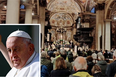 La carezza di Varese a Papa Francesco: basilica stracolma