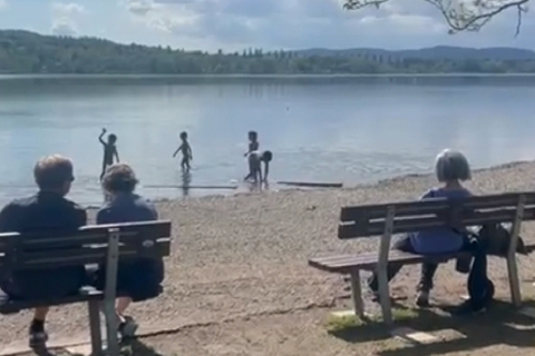 Varese, Schiranna: primo bagno