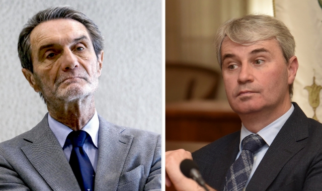 Il governatore Attilio Fontana e il sindaco Davide Galimberti
