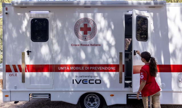 L’unità mobile che sarà presente in piazza Italia a Samarate