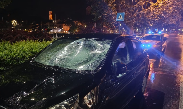 L’auto dopo l’incidente