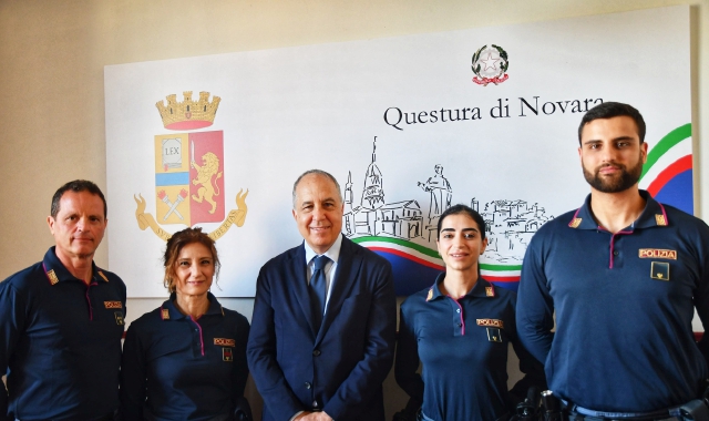 Una famiglia in divisa alla Questura di Novara