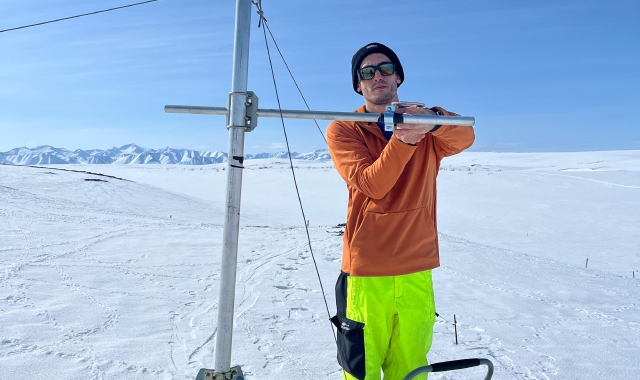 Stefano Ponti alla base in Alaska