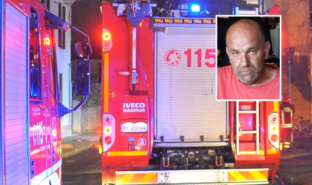 Sul posto anche i vigili del fuoco (foto Archivio). Nel riquadro, Fabio Di Fulco
