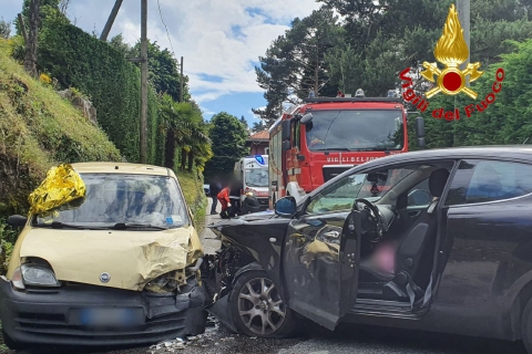 Scontro a Laveno: tre feriti