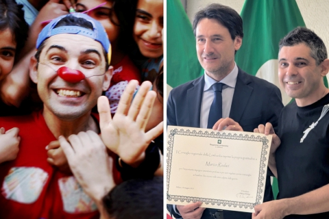Claun il Pimpa premiato al Pirellone