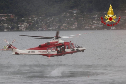 Naufraghi nel Lago Ceresio. Ma è solo un’esercitazione