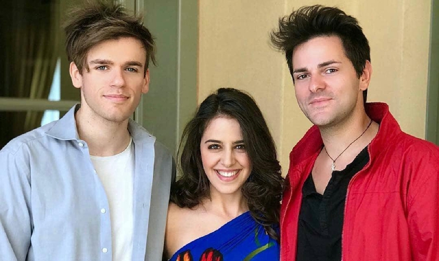 L’attrice bustocca Roberta Nicosia con Daniel Marangiolo e Jacopo Malnati (iPantellas)