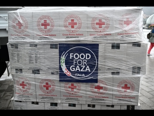 Primi camion italiani Food for Gaza entrati nella Striscia