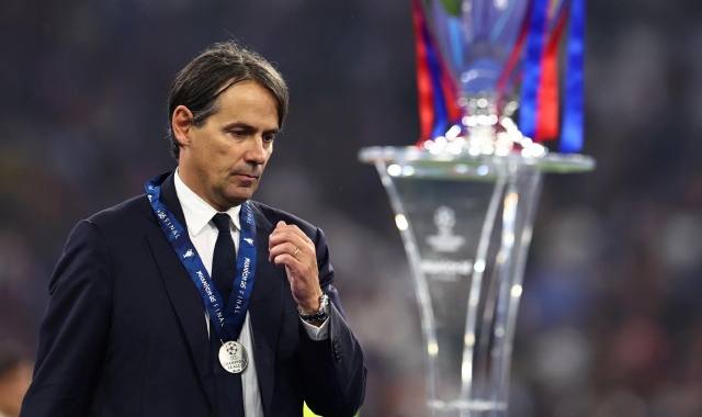 Simone Inzaghi dopo la premiazione della finale di Champions League