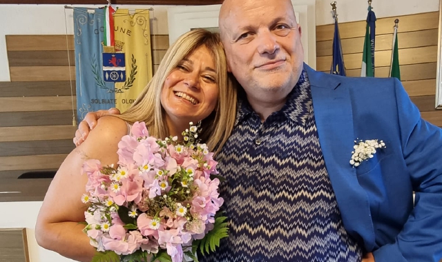Veronica e Giuseppe sposi, fiori d’arancio in Prealpina