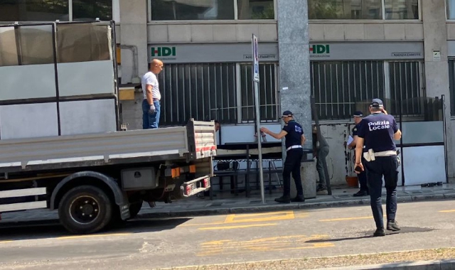 L’intervento in largo Tosi