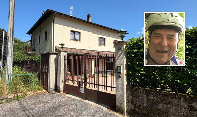 L’abitazione della coppia a Cuasso al Monte. Nel riquadro, Giuseppe Rizzotti