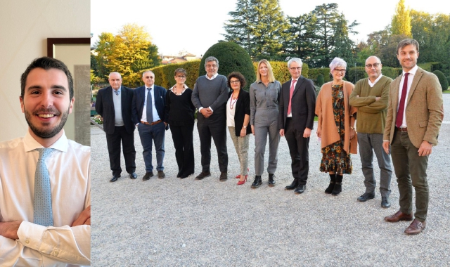 Luca Boldetti e la giunta Galimberti in occasione della presentazione nel 2021