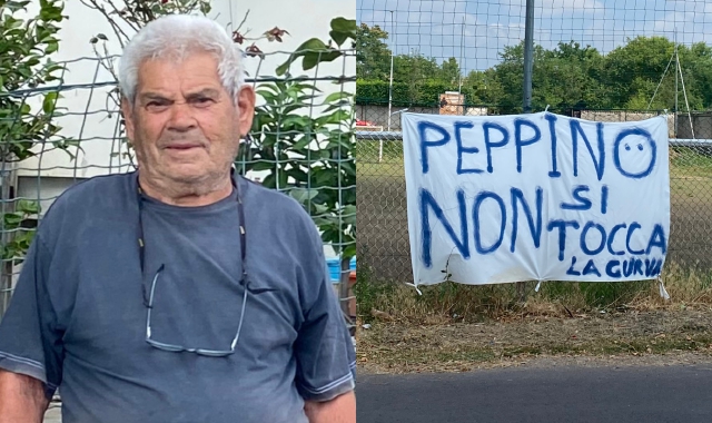 Giuseppe “Peppino” Calderaro e lo striscione degli ultras della Pro Patria