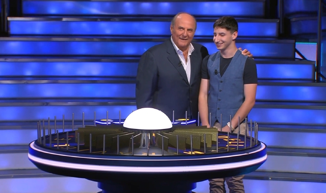 Andrea con Gerry Scotti