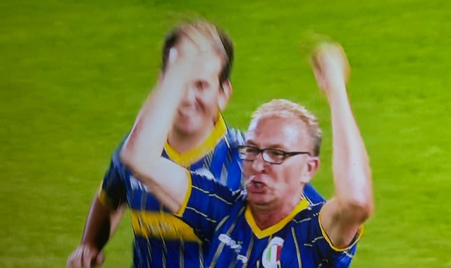Partita del Cuore: Giorgetti in campo, Pellicini in gol