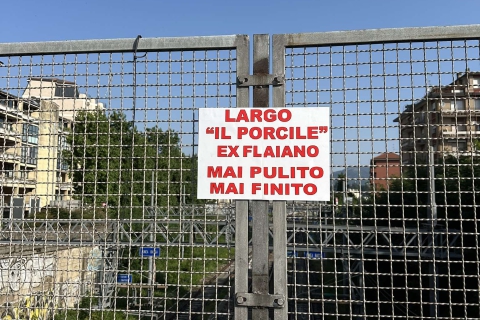 Protesta in largo Flaiano, l'anonimo colpisce ancora