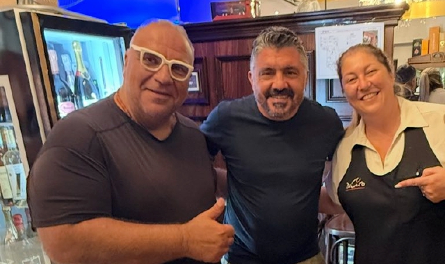 Gennaro Gattuso ieri sera a Gallarate