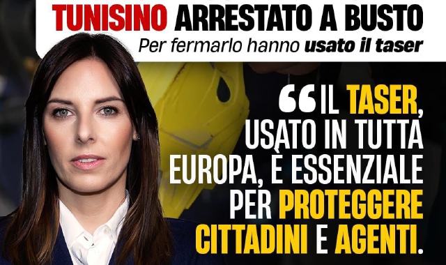 Tovaglieri: «Taser strumento di difesa che garantisce sicurezza»