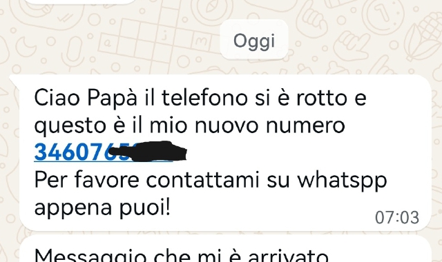 Il messaggio ricevuto nella notte sul telefono cellulare da un genitore varesino