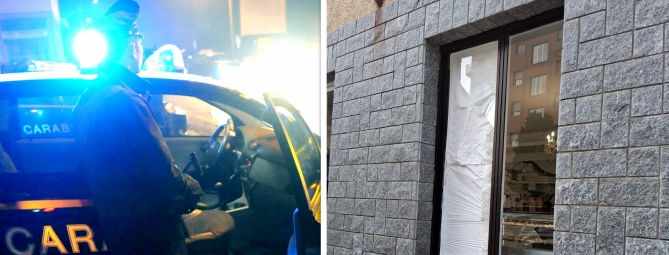Ladro ferito dopo la spaccata, arrivano i carabinieri