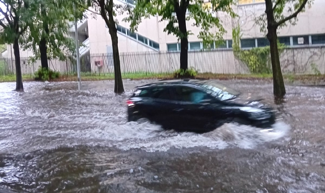 Allagamenti in varie città del Varesotto (foto Blitz)