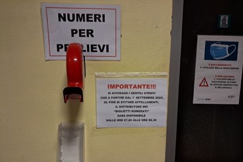 Il “numerificio” dell’Oncologia ora apre solo alle 7