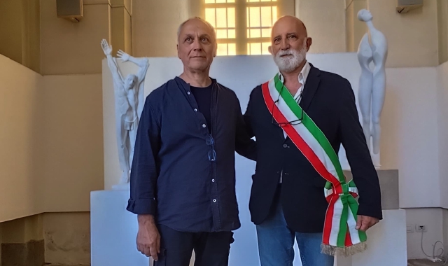 Massimo Fergnani con il vicesindaco di Somma Lombardo, Stefano Aliprandini