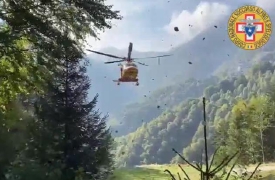 Cercatore di funghi cade in un ruscello. È grave
