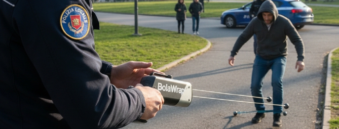 Bolawrap e droni alle Polizie locali