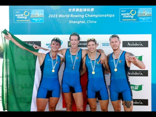 Canottaggio: Italia campione del mondo nel quattro di coppia