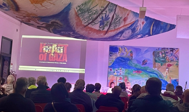 L’inaugurazion della mostra HeArt of Gaza a Ferno