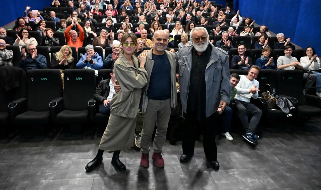 Virginia Raffaele, Riccardo Milani e Diego Abatantuono al Miv di Varese (foto Angelo Puricelli)