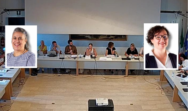 Il Consiglio comunale di Sesto Calende e nei riquadri Elena De Micheli e Alessandra Malini